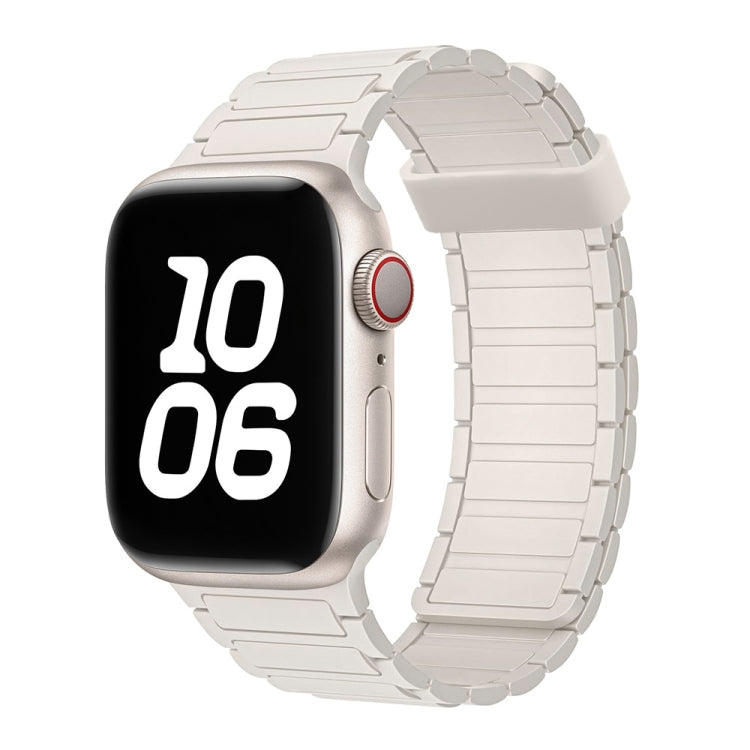 For Apple Watch Series 7 41mm Tri-beads Magnetic Hoop Silicone Watch Band(Starlight) - free shipping - PMc TechLife - Order now!