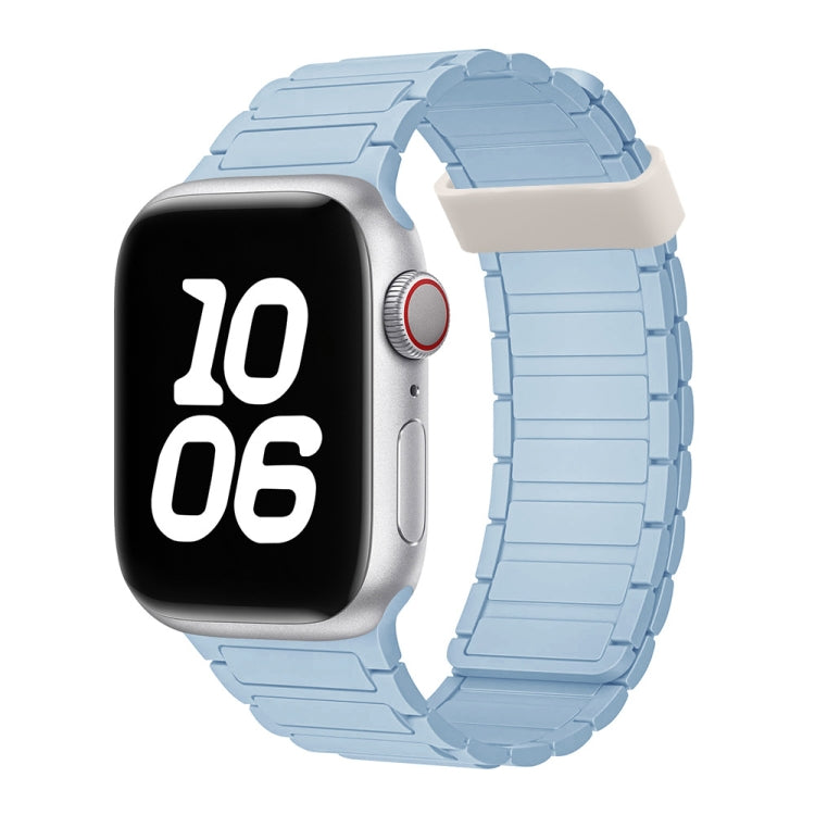 For Apple Watch SE 40mm Tri-beads Magnetic Hoop Silicone Watch Band(Baby Blue) - free shipping - PMc TechLife - Order now!
