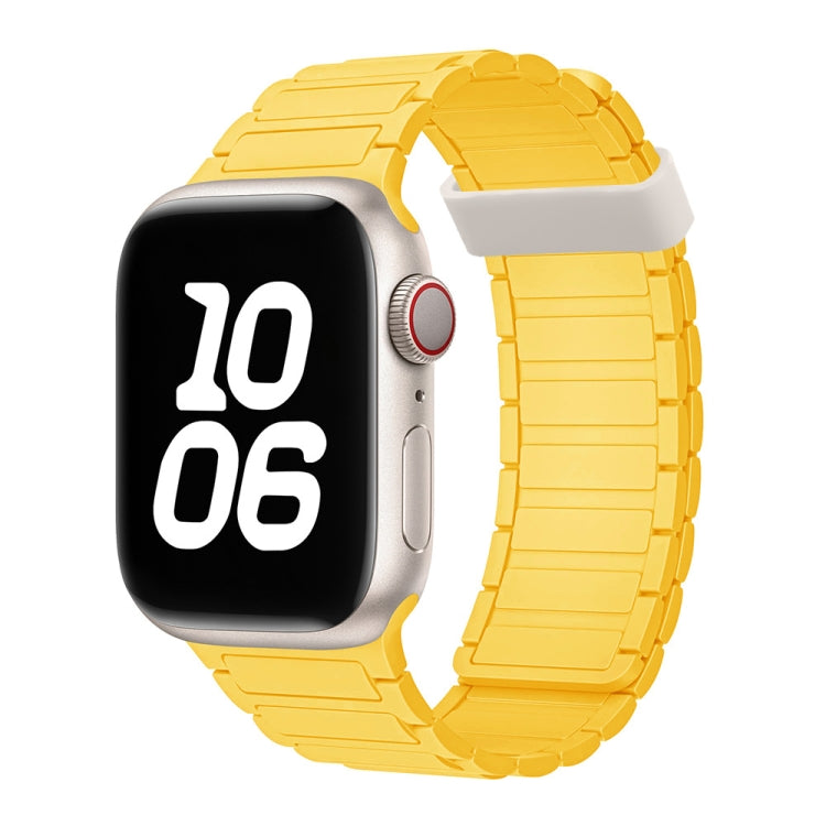 For Apple Watch SE 40mm Tri-beads Magnetic Hoop Silicone Watch Band(Yellow) - free shipping - PMc TechLife - Order now!