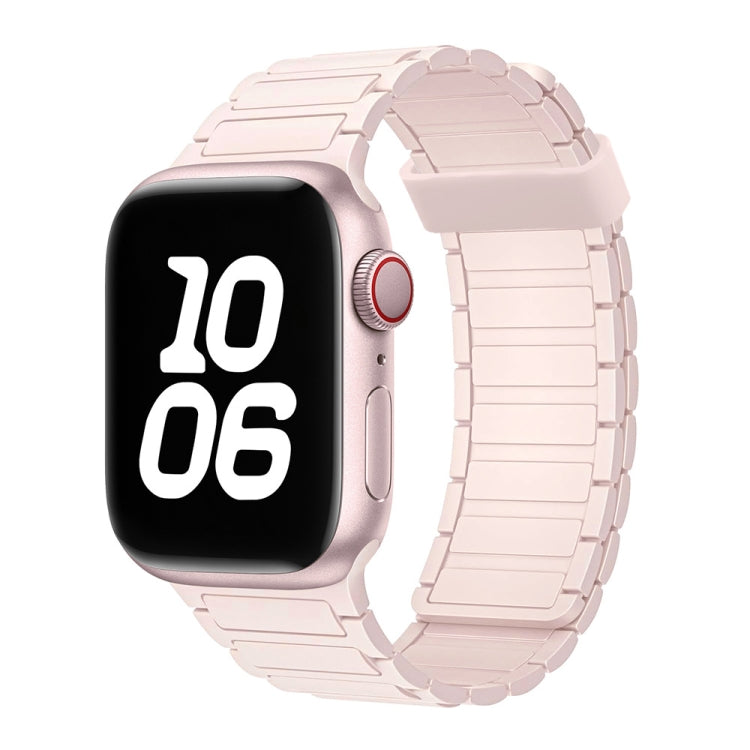For Apple Watch Series 6 40mm Tri-beads Magnetic Hoop Silicone Watch Band(Bright Pink) - free shipping - PMc TechLife - Order now!