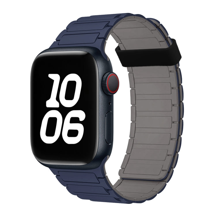 For Apple Watch Series 4 40mm Tri-beads Magnetic Hoop Silicone Watch Band(Indigo Grey) - free shipping - PMc TechLife - Order now!