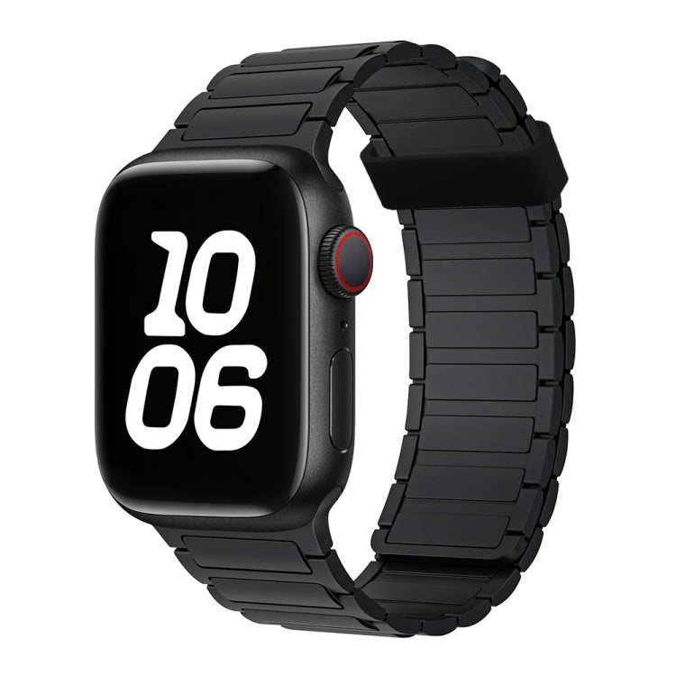 For Apple Watch Series 4 40mm Tri-beads Magnetic Hoop Silicone Watch Band(Black) - free shipping - PMc TechLife - Order now!