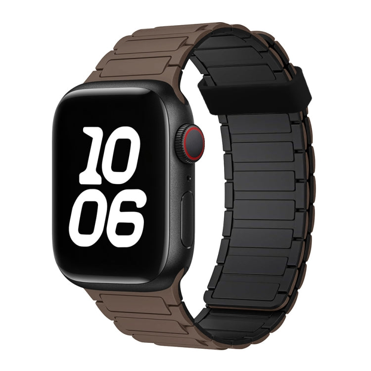 For Apple Watch Series 4 40mm Tri-beads Magnetic Hoop Silicone Watch Band(Chocolate Black) - free shipping - PMc TechLife - Order now!