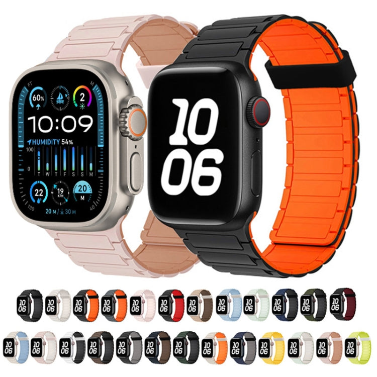 For Apple Watch Series 6 40mm Tri-beads Magnetic Hoop Silicone Watch Band(Midnight Chocolate) - free shipping - PMc TechLife - Order now!