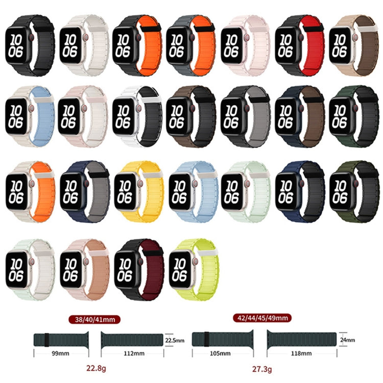 For Apple Watch SE 2022 44mm Tri-beads Magnetic Hoop Silicone Watch Band(Pink Starlight) - free shipping - PMc TechLife - Order now!
