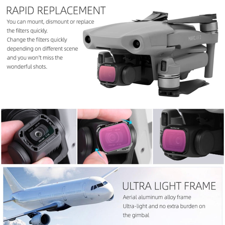 Sunnylife AIR2-FI9282 For DJI Mavic Air 2 ND8-PL Coating Film Lens Filter - Lens Filter by PMC TechLife | Online Shopping South Africa | PMC TechLife | Buy Now Pay Later Mobicred