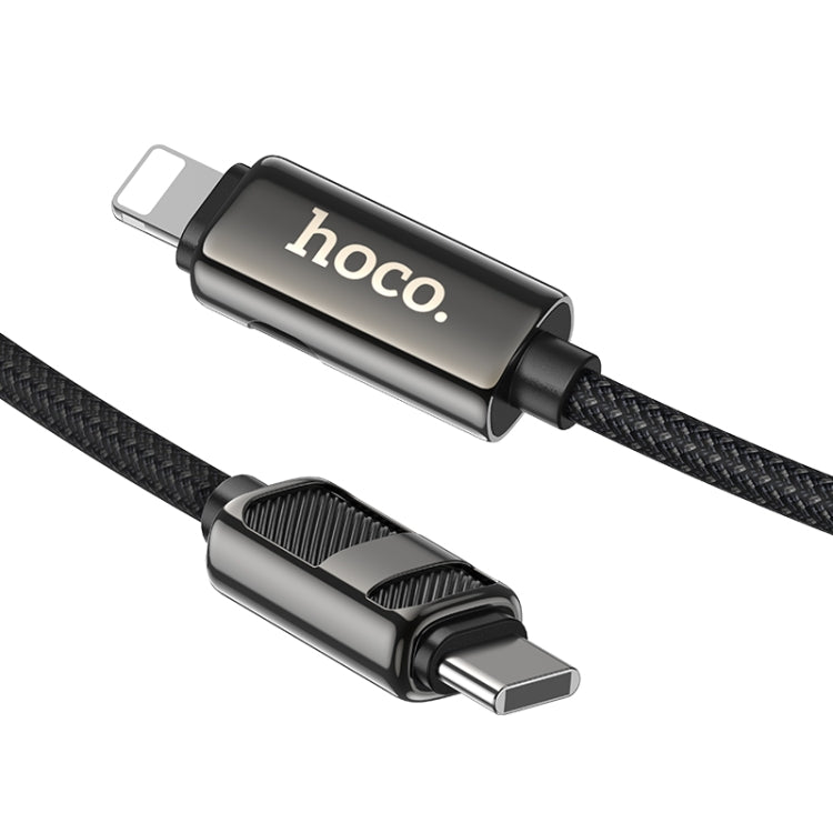 hoco U137 USB-C / Type-C to 8 Pin Line PD Charging Data Cable with Display, Length:1.2m(White) - free shipping - PMC Jewellery - Order now!