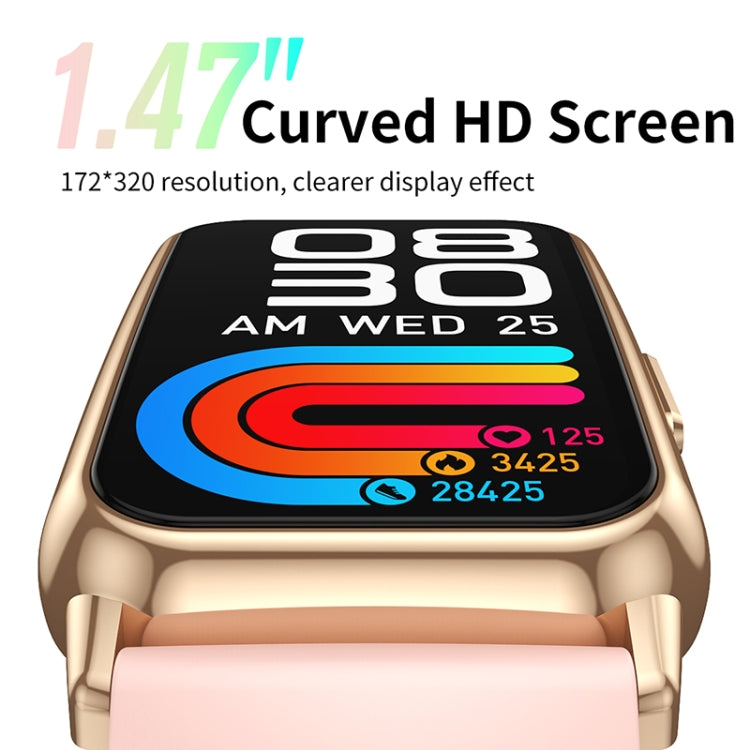CY22 1.47 inch Silicone Strap IP67 Waterproof Smart Watch, Support Heart Rate / Blood Pressure(Pink) - Smart Watches by PMC TechLife | Online Shopping South Africa | PMC TechLife | Buy Now Pay Later Mobicred