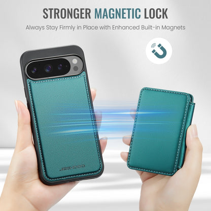 For Google Pixel 9 Pro XL JEEHOOD J05 Business Magnetic Style RFID Leather Phone Case(Blue Green) - Google Cases by JEEHOOD | Online Shopping South Africa | PMC Jewellery | Buy Now Pay Later Mobicred