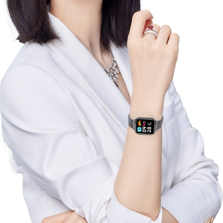 For Redmi Watch 3 Lite Frame Integrated One-bead Stainless Steel Watch Band(Silver) - free shipping - PMc TechLife - Order now!