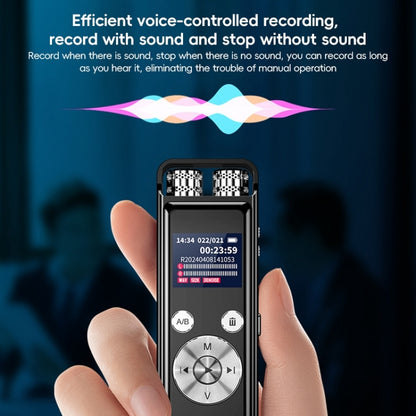 ZD43B Omnidirectional Dual Mic Smart Noise Reduction Voice Recorder, Memory:64GB(Black) - Recording Pen by PMC Jewellery | Online Shopping South Africa | PMC Jewellery | Buy Now Pay Later Mobicred