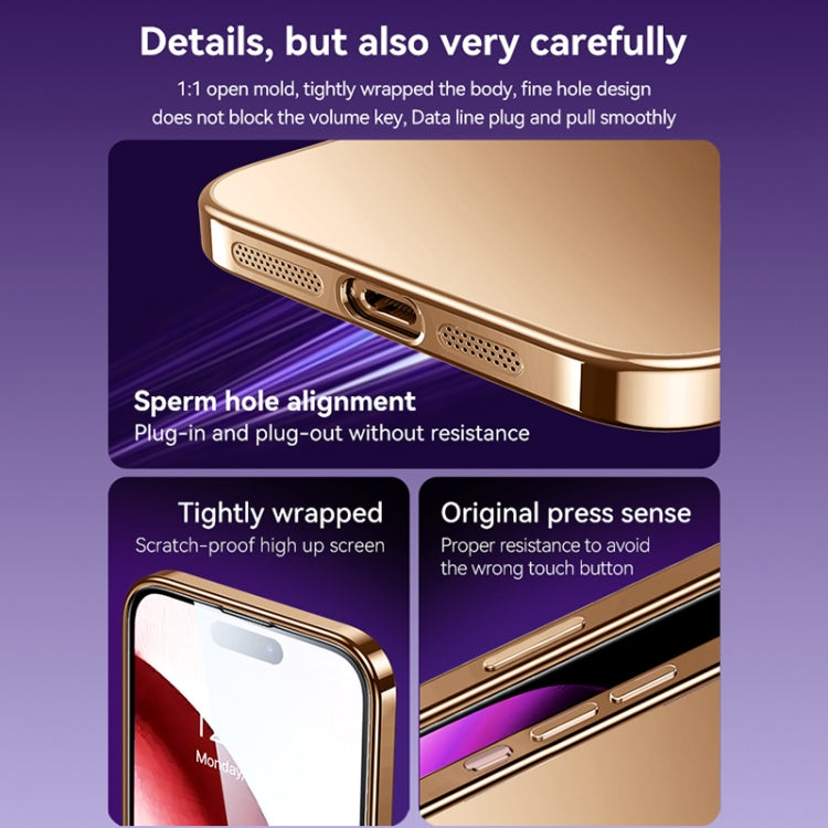 For iPhone 16 Pro SULADA Natural Color Series Electroplating Frosted TPU Phone Case(Dark Purple) - free shipping - PMC Jewellery - Order now!