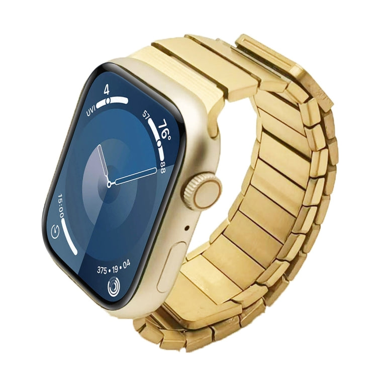 For Apple Watch Series 9 45mm Single Bead Magnetic Stainless Steel Watch Band(Gold) - free shipping - PMc TechLife - Order now!