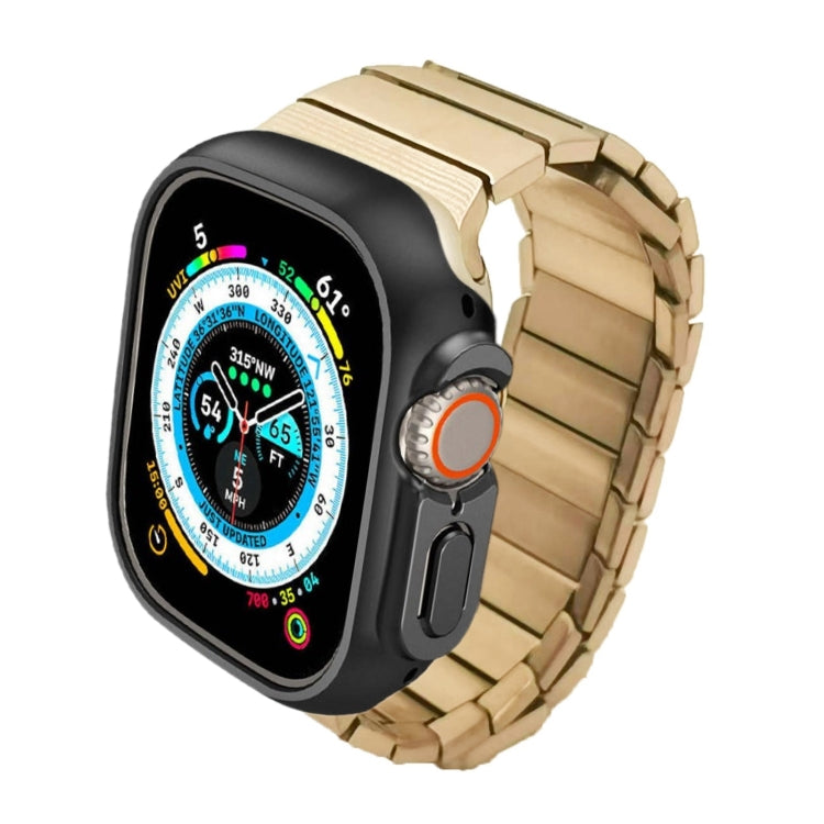 For Apple Watch Ultra 49mm Single Bead Magnetic Stainless Steel Watch Band(Rose Gold) - free shipping - PMc TechLife - Order now!