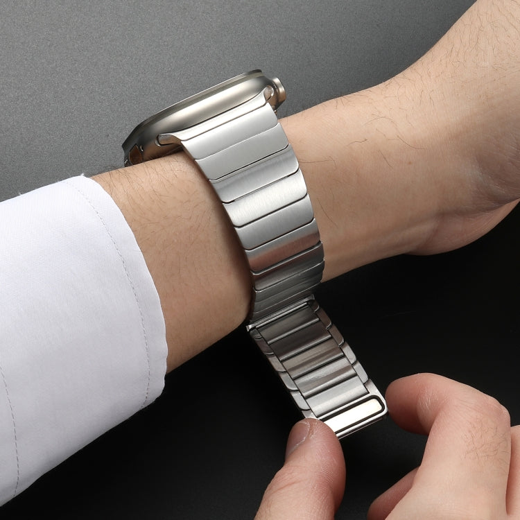 For Apple Watch Ultra 49mm Single Bead Magnetic Stainless Steel Watch Band(Silver) - free shipping - PMc TechLife - Order now!