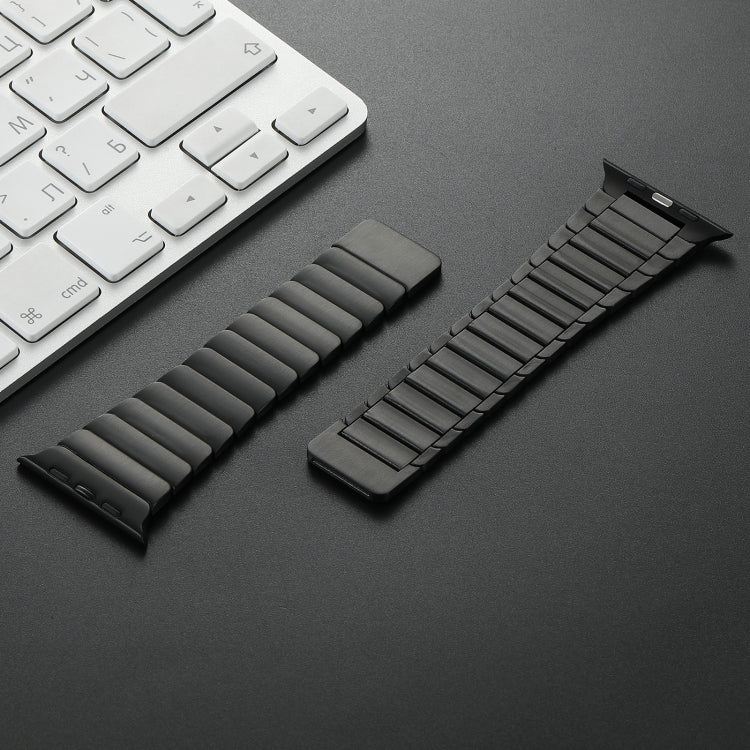 For Apple Watch Series 8 45mm Single Bead Magnetic Stainless Steel Watch Band(Black) - free shipping - PMc TechLife - Order now!