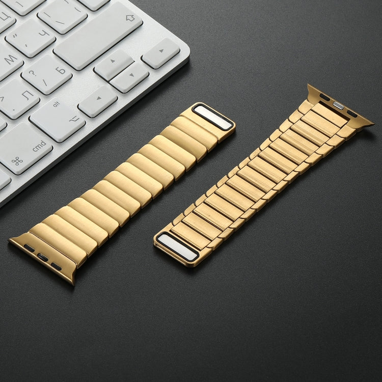 For Apple Watch Series 8 45mm Single Bead Magnetic Stainless Steel Watch Band(Gold) - free shipping - PMc TechLife - Order now!