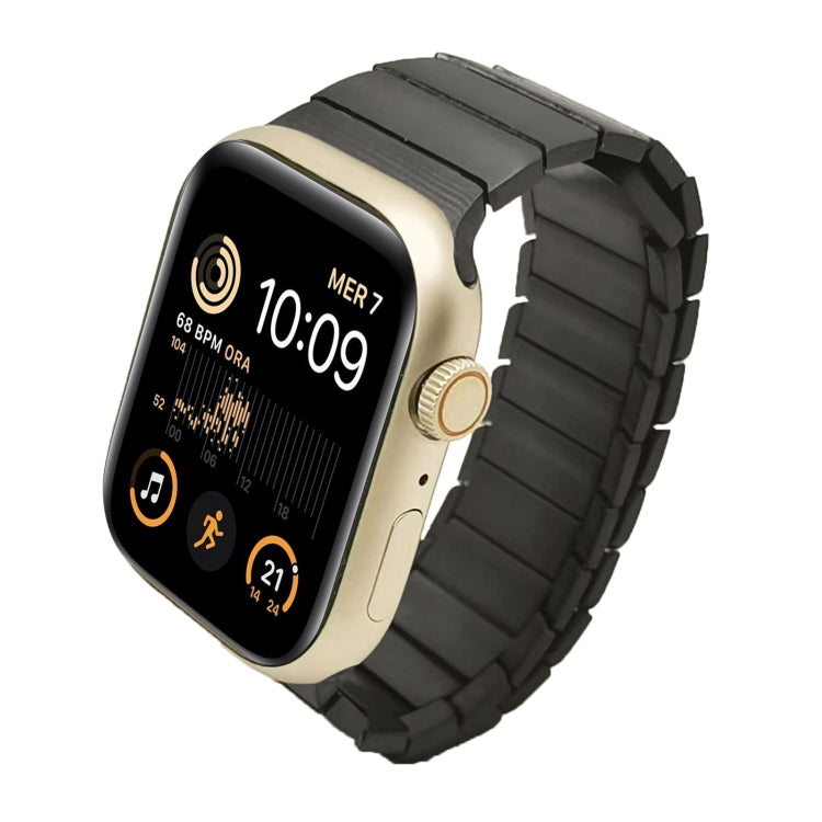 For Apple Watch SE 2022 40mm Single Bead Magnetic Stainless Steel Watch Band(Black) - free shipping - PMc TechLife - Order now!