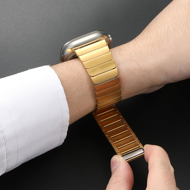 For Apple Watch SE 2022 40mm Single Bead Magnetic Stainless Steel Watch Band(Gold) - free shipping - PMc TechLife - Order now!