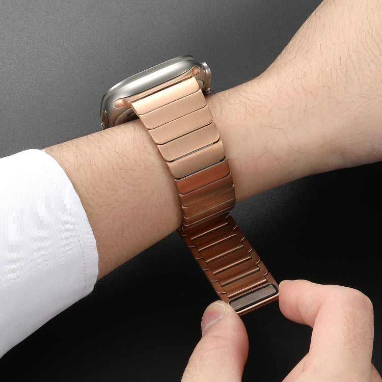 For Apple Watch SE 2022 40mm Single Bead Magnetic Stainless Steel Watch Band(Rose Gold) - free shipping - PMc TechLife - Order now!