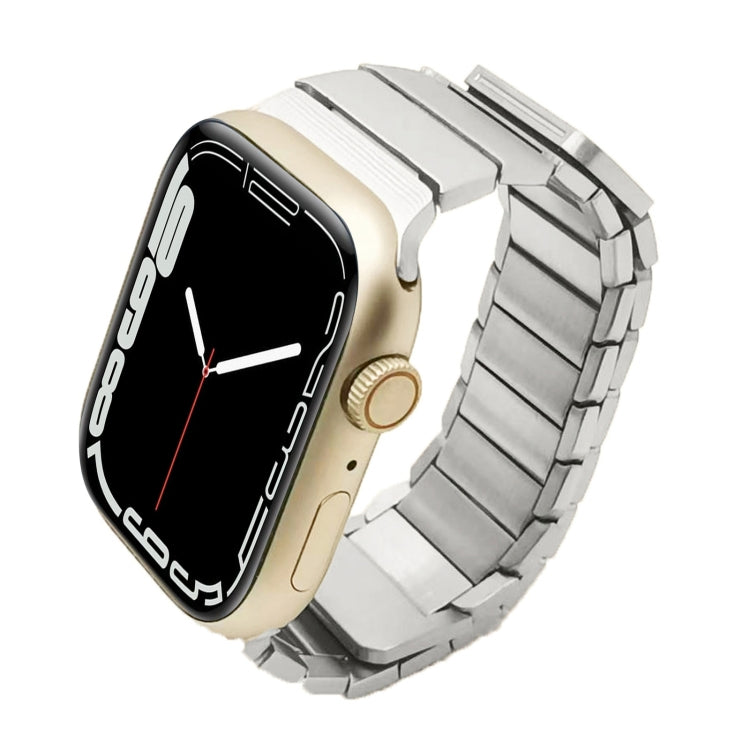 For Apple Watch Series 7 45mm Single Bead Magnetic Stainless Steel Watch Band(Silver) - free shipping - PMc TechLife - Order now!