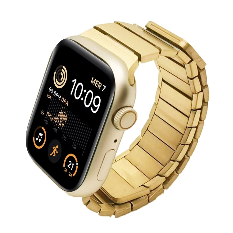 For Apple Watch SE 44mm Single Bead Magnetic Stainless Steel Watch Band(Gold) - free shipping - PMc TechLife - Order now!
