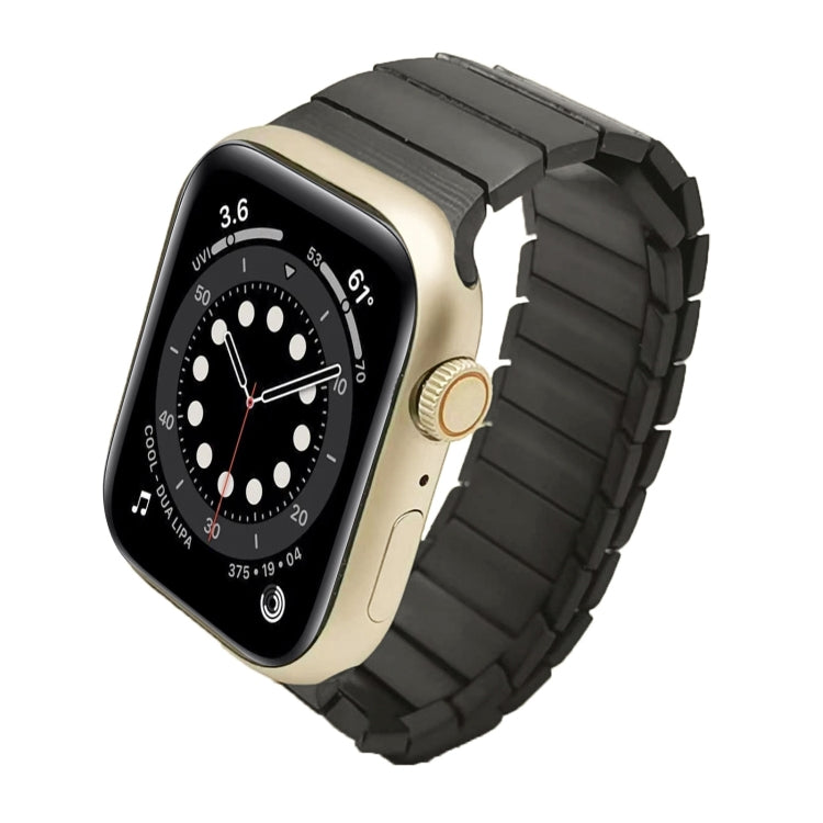 For Apple Watch Series 6 44mm Single Bead Magnetic Stainless Steel Watch Band(Black) - free shipping - PMc TechLife - Order now!