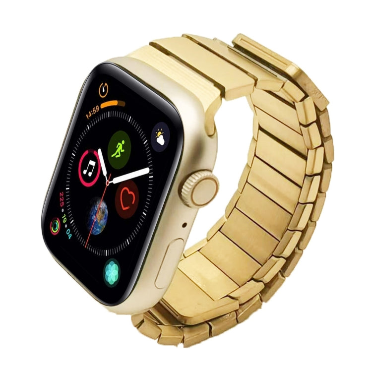 For Apple Watch Series 4 44mm Single Bead Magnetic Stainless Steel Watch Band(Gold) - free shipping - PMc TechLife - Order now!