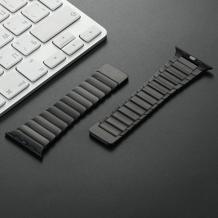 For Apple Watch Series 10 42mm Single Bead Magnetic Stainless Steel Watch Band(Black) - free shipping - PMc TechLife - Order now!