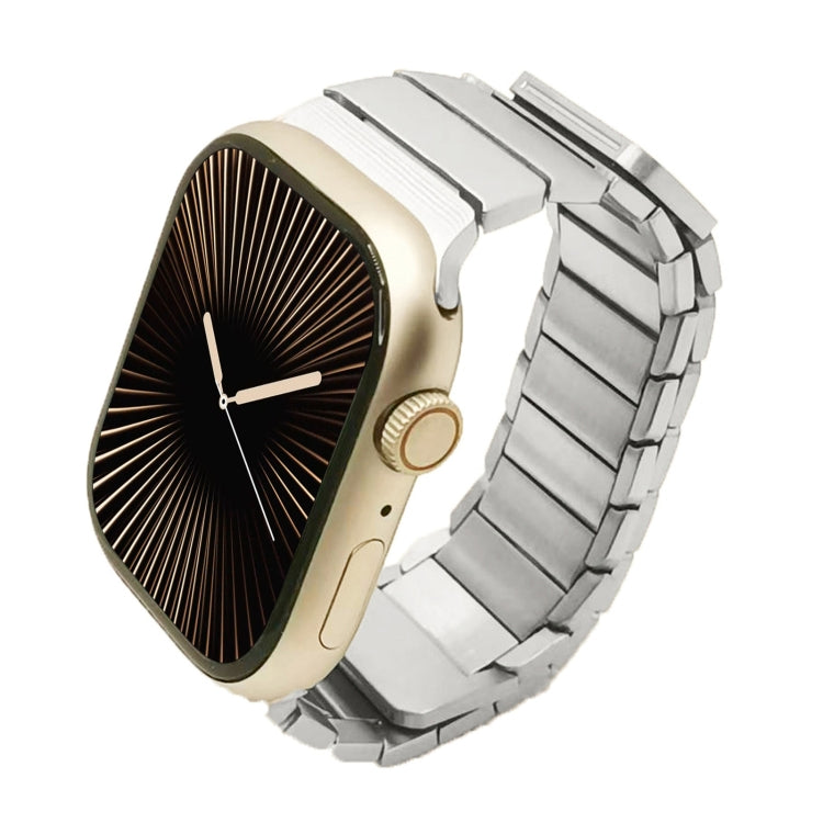 For Apple Watch Series 10 42mm Single Bead Magnetic Stainless Steel Watch Band(Silver) - free shipping - PMc TechLife - Order now!