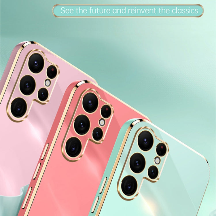 For Samsung Galaxy S25 Ultra 5G XINLI Straight Edge 6D Electroplate TPU Phone Case(White) - Galaxy S25 Ultra 5G Cases by XINLI | Online Shopping South Africa | PMC Jewellery | Buy Now Pay Later Mobicred