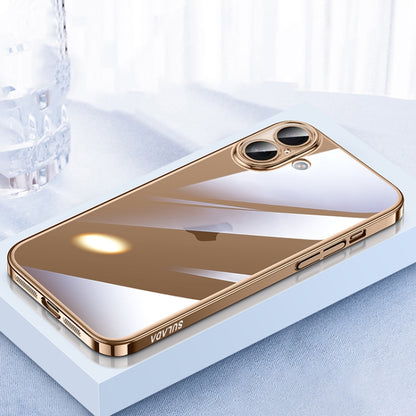 For iPhone 16 SULADA JINGJIA Series Lens Protector Hard PC Phone Case(Gold) - iPhone 16 Cases by SULADA | Online Shopping South Africa | PMC Jewellery | Buy Now Pay Later Mobicred