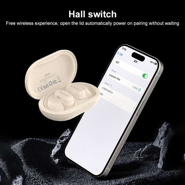 Langsdom TS19 Ear-mounted ENC Noise Reduction Wireless Bluetooth Earphone(Black Green) - free shipping - PMC Jewellery - Order now!