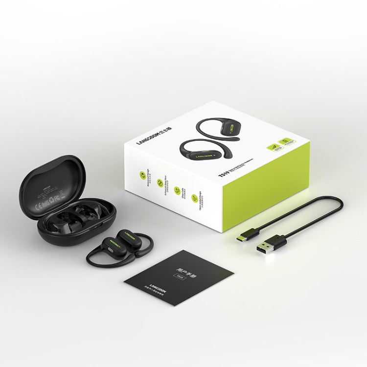 Langsdom TS19 Ear-mounted ENC Noise Reduction Wireless Bluetooth Earphone(Black) - free shipping - PMC Jewellery - Order now!