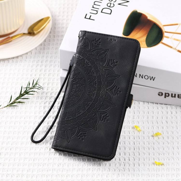 For iPhone 16 Skin Feel Totem Embossed Leather Phone Case(Black) - iPhone 16 Cases by PMC Jewellery | Online Shopping South Africa | PMC Jewellery | Buy Now Pay Later Mobicred