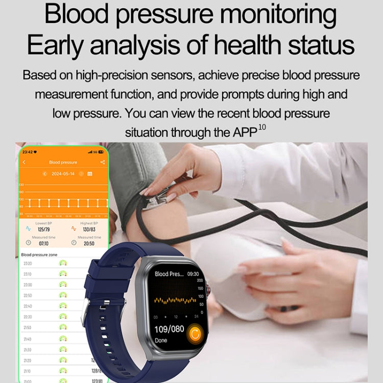 ET585 2.04 inch Nylon Strap IP68 Waterproof Smart Watch, Support ECG / Blood Composition Measurement(Black) - Smart Watches by PMC Jewellery | Online Shopping South Africa | PMC Jewellery | Buy Now Pay Later Mobicred