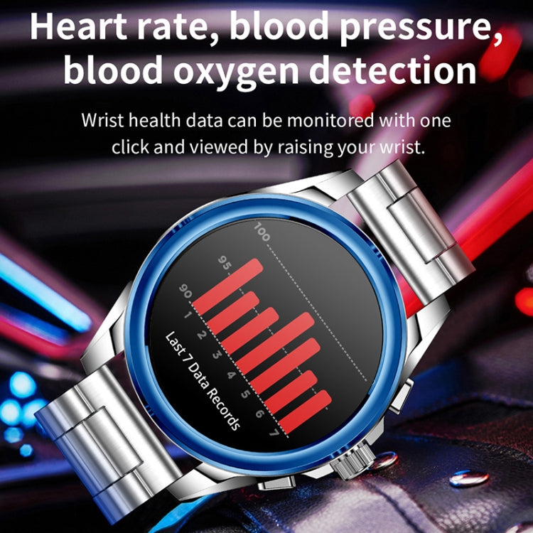 KC83 1.43 inch 1ATM Waterproof Smart Watch, Support Sedentary Reminder / Sleep Monitoring(Gold Steel Strap + Brown Leather Strap) - Smart Watches by PMC TechLife | Online Shopping South Africa | PMC TechLife | Buy Now Pay Later Mobicred