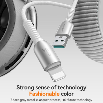 JOYROOM S-A51 Cutting-Edge Series 3A Fast Charging Data Cable, USB-A to 8 Pin Cable, Length: 1.2m(Light Gray) - Normal Style Cable by JOYROOM | Online Shopping South Africa | PMC Jewellery | Buy Now Pay Later Mobicred