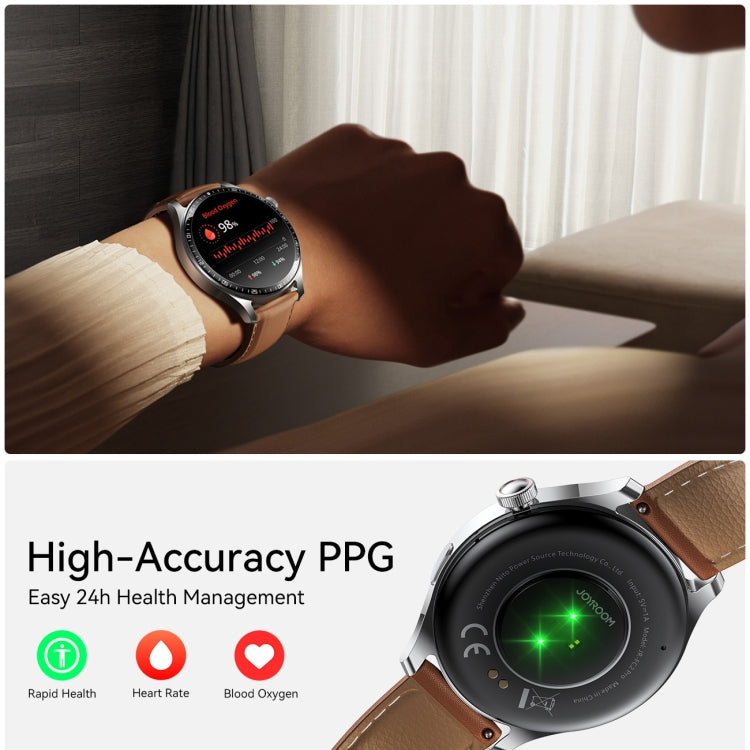 JOYROOM JR-FC2 Pro Classic Series Smart Watch, 1.46 inch Screen, Support BT Call / Heart Rate / Blood Oxygen(Moonlight Silver) - Smart Watches by JOYROOM | Online Shopping South Africa | PMC TechLife | Buy Now Pay Later Mobicred