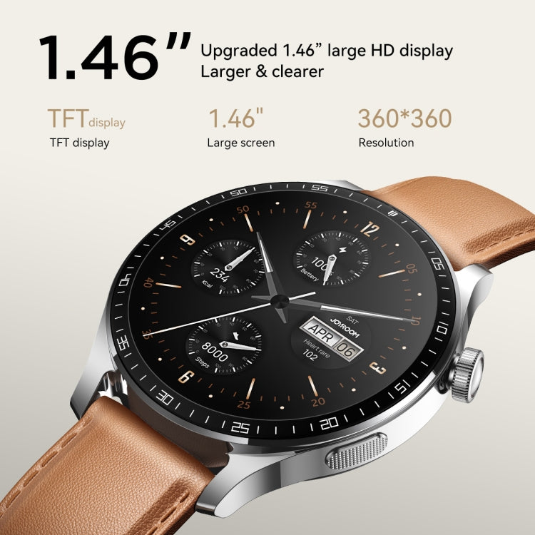 JOYROOM JR-FC2 Pro Classic Series Smart Watch, 1.46 inch Screen, Support BT Call / Heart Rate / Blood Oxygen(Moonlight Silver) - Smart Watches by JOYROOM | Online Shopping South Africa | PMC TechLife | Buy Now Pay Later Mobicred