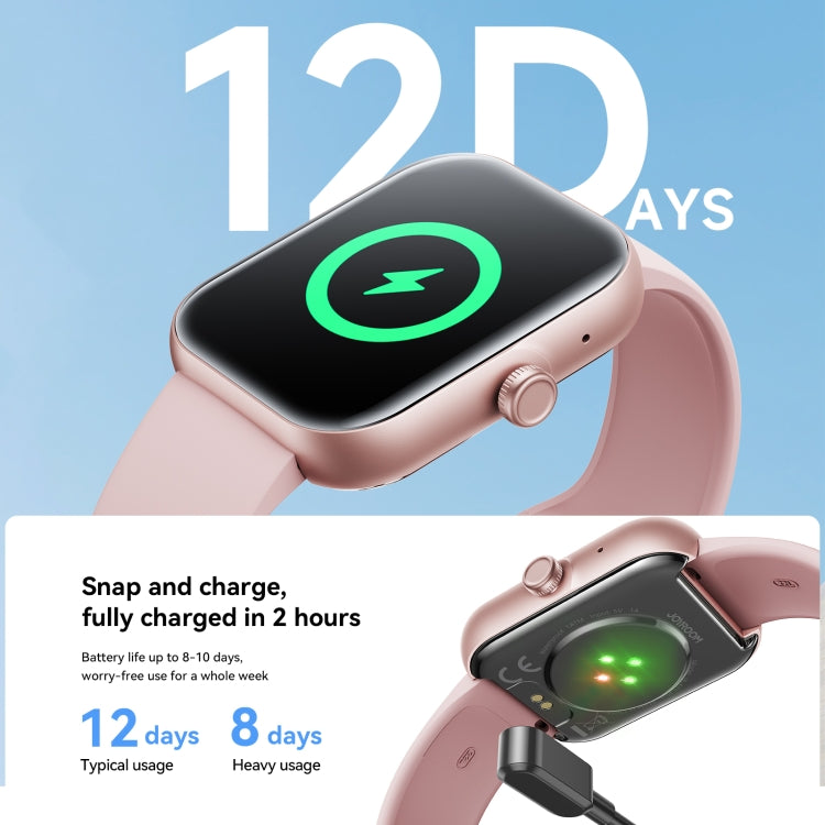 JOYROOM JR-FT5 Plus Fit-life Series Smart Watch, 1.96 inch Screen, Support BT Call / Heart Rate(Rose Gold) - free shipping - PMC TechLife - Order now!