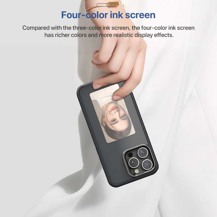 For iPhone 16 Plus Four-Color E-ink Screen NFC DIY Phone Case(Pink) - free shipping - PMC Jewellery - Order now!