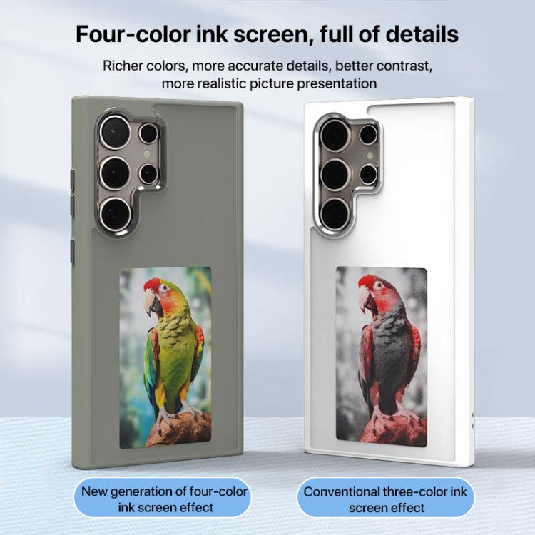 For Samsung Galaxy S24 Ultra 5G Four-Color E-ink Screen NFC DIY Phone Case(Black) - Galaxy S24 Ultra 5G Cases by PMC Jewellery | Online Shopping South Africa | PMC Jewellery | Buy Now Pay Later Mobicred