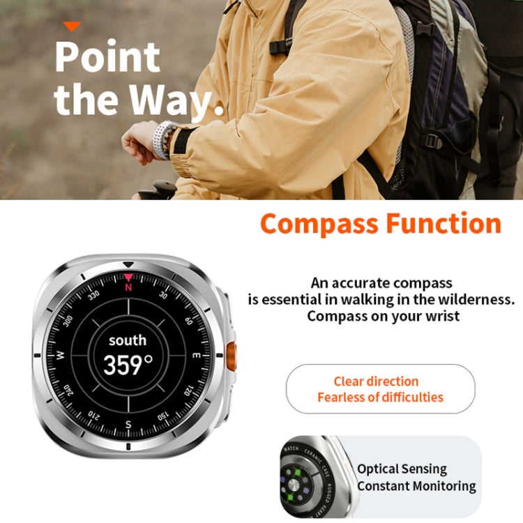 W7 1.43 inch IP68 Waterproof Smart Watch, Support Sedentary Reminder / Sleep Monitoring(White) - Smart Watches by PMC TechLife | Online Shopping South Africa | PMC TechLife | Buy Now Pay Later Mobicred