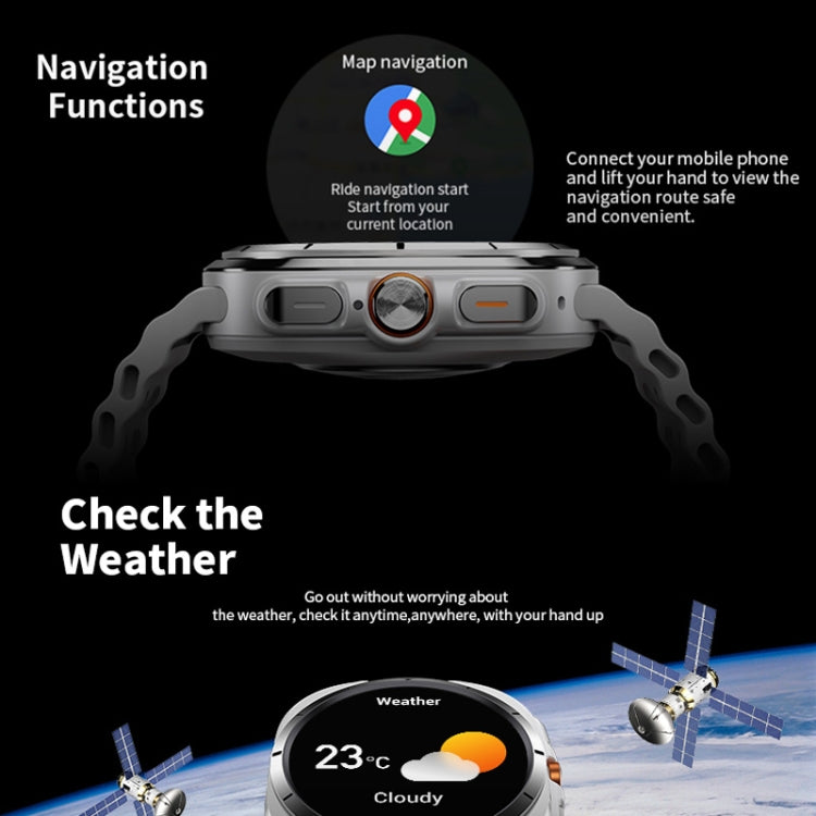 W7 1.43 inch IP68 Waterproof Smart Watch, Support Sedentary Reminder / Sleep Monitoring(White) - Smart Watches by PMC TechLife | Online Shopping South Africa | PMC TechLife | Buy Now Pay Later Mobicred