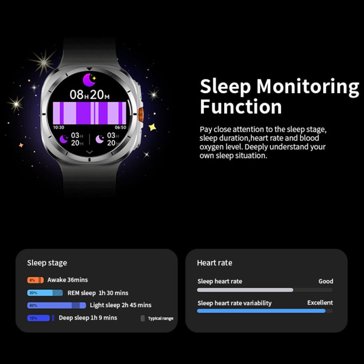 W7 1.43 inch IP68 Waterproof Smart Watch, Support Sedentary Reminder / Sleep Monitoring(Orange) - Smart Watches by PMC TechLife | Online Shopping South Africa | PMC TechLife | Buy Now Pay Later Mobicred