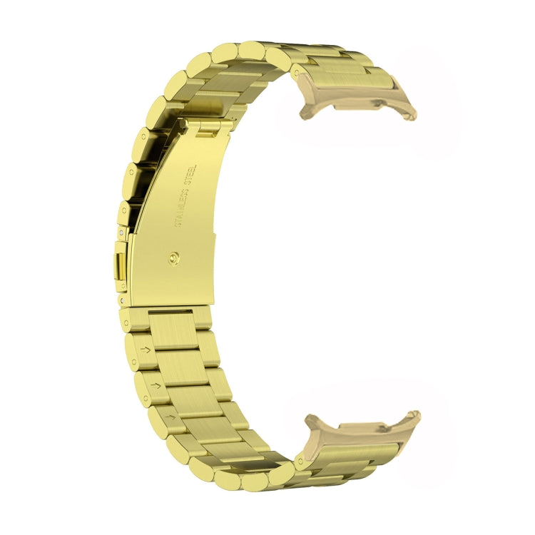 For Samsung Galaxy Watch Ultra 47mm Three Beads Stainless Steel Watch Band(Gold) - free shipping - PMC TechLife - Order now!