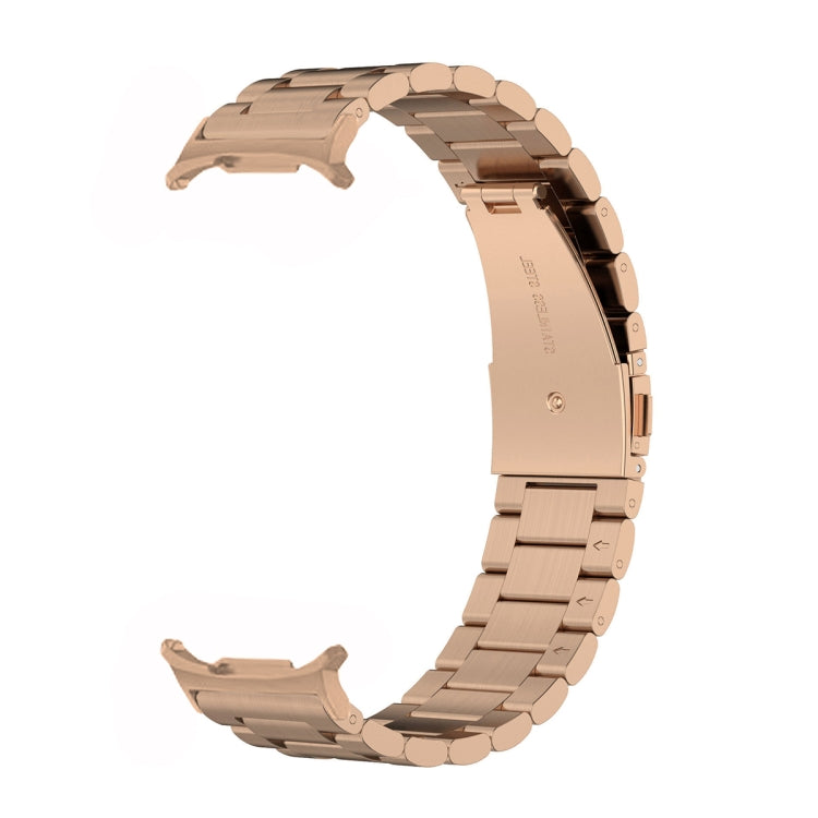 For Samsung Galaxy Watch Ultra 47mm Three Beads Stainless Steel Watch Band(Rose Gold) - free shipping - PMC TechLife - Order now!