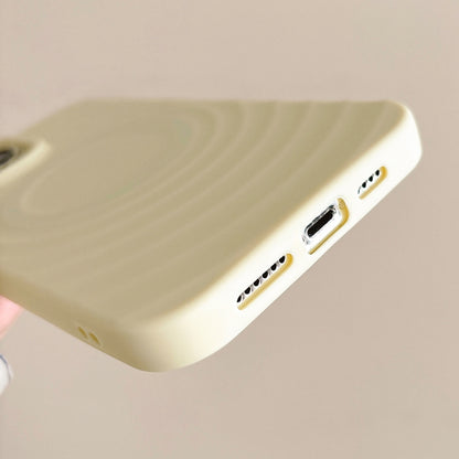 For iPhone 16 Pro Max Frosted Wave Texture MagSafe Magnetic TPU Phone Case(White) - iPhone 16 Pro Max Cases by PMC Jewellery | Online Shopping South Africa | PMC Jewellery | Buy Now Pay Later Mobicred