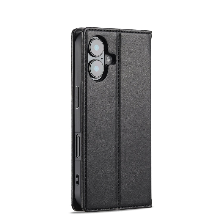 For iPhone 16 LC.IMEEKE RFID Anti-theft Leather Phone Case(Black) - iPhone 16 Cases by LC.IMEEKE | Online Shopping South Africa | PMC Jewellery | Buy Now Pay Later Mobicred